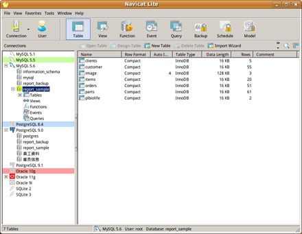 Freeware - Navicat Lite for Linux (Cross-Database Admin Tools for MySQL, SQLite, Oracle and PostgreS screenshot Freeware - Navicat Lite for Linux (Cross-Database Admin Tools for MySQL, SQLite, Oracle and PostgreS screenshot