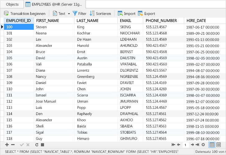 Navicat for Oracle | Die beste Oracle Verwaltungs- & Entwicklungssoftware