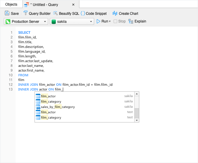 mysql code