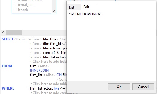 Navicat Query Builder - Filtering Results (Part 3)