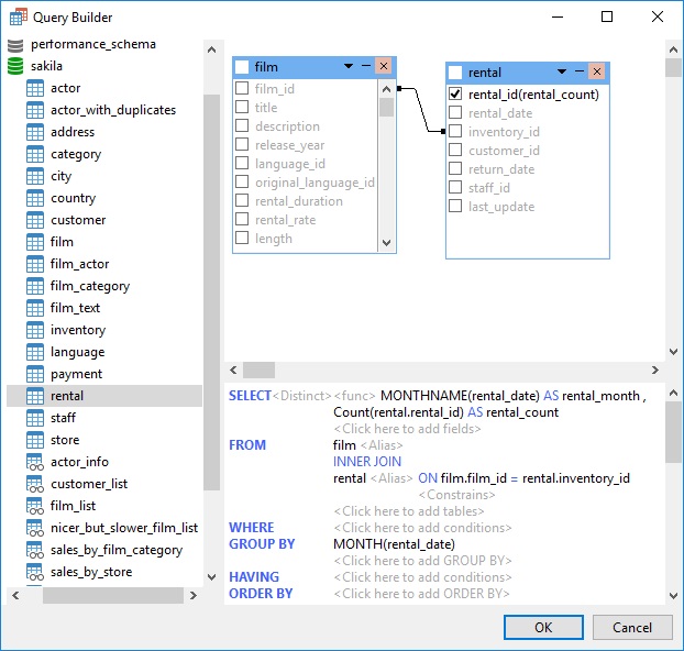 Navicat Query Builder- Working with Aggregated Output Fields (Part 4)