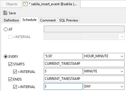 navicat 12 mysql run job