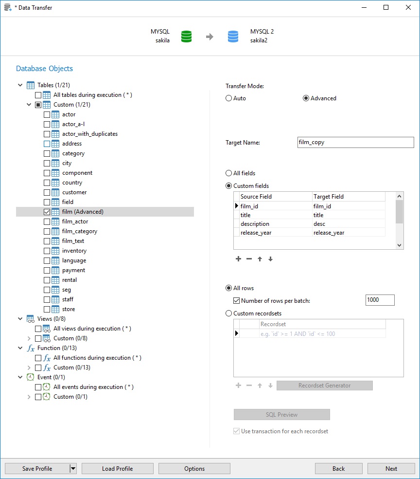 Navicat Premium 15 - Data Transfer