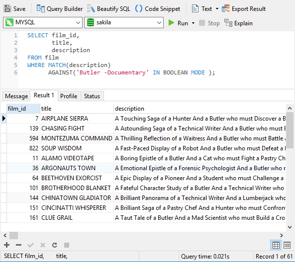 MySQL - Boolean Mode Exclude