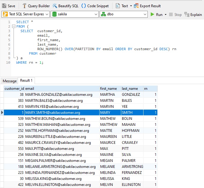 Applying Select Distinct One Column Only